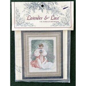 Lavender & Lace Victorian Designs Cross-Stitch Pattern New Lady Claire Swan